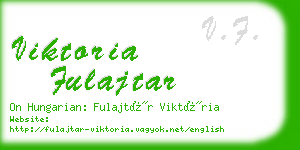 viktoria fulajtar business card